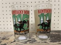 Pair Of 1998 115th Kentucky Derby Glasses Churchil