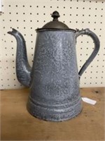 Vintage Enamelware Graniteware Tea-Coffee Kettle W