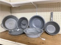 Large Collection Of Assorted Graniteware Cookware,