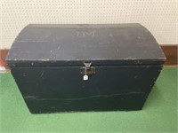 Large Camelback Trunk Style With Initials "JM"  36
