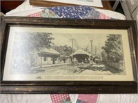 "Southend Of Covered Bridge" An Etching By Paul Sa