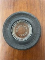 Vintage Goodrich Tires  Embossed Glass Advertising