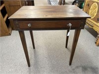 Antique One Drawer Stand With Shaker-Style Tapered