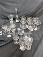 Collection Of Assorted Glassware Including Cruet S