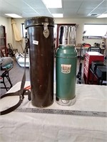 Thermos and leather carrier