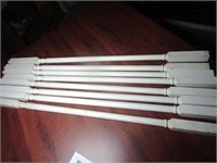 Eight Wooden Turned Spindles, White