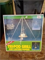 Tri-pod grill and lantern hanger