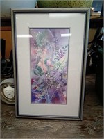 21x 32 Framed picture of flowers