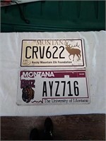 Two Montana license plates