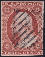 US Stamps #10 Used Orange Brown rich, CV $190