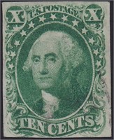 US Stamps #13 Used with filled thin, CV $750