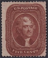 US Stamps #30 Mint no gum, with 2022 PSE CV $500