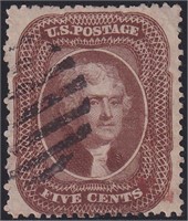 US Stamps #30A Used with some nibbled, CV $375