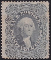 US Stamps #37A Mint No Gum, reperforated CV $500