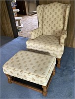 Vintage Armchair w/ Foot Stool