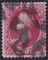 US Stamps #155 Used 4 margin Perry with fa CV $325