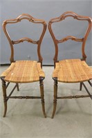 Pair of Walnut Victorian 'Ballroom' Side Chairs