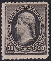 US Stamps #228 Mint HR with crease at top  CV $300