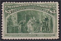 US Stamps #243 Mint Regummed with 2022 PSE CV $750