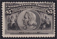 US Stamps #245 Mint HR original gum with  CV $2400