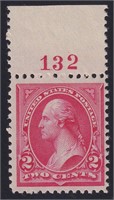 US Stamps #251 Mint NH Plate Number Singl CV $1200