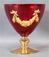 Ruby Glass Compote