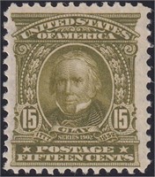 US Stamps #309 Mint LH fresh 15 cent Clay  CV $185