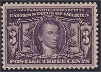 US Stamps #325 Mint NH with rich color CV $170
