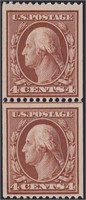 US Stamps #350 Mint hinged Joint Line Pai CV $1175