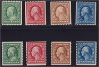 US Stamps #348-355 Mint NH/LH (#351, 354, CV $1690