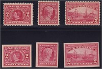 US Stamps #367-368, 370-373 Mint NH fre CV $139.50