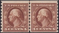 US Stamps #395 Mint NH Joint Line Pair wi CV $1100