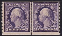 US Stamps #445 Mint DG Line Pair, hard to CV $1200