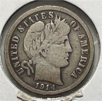 1914 Barber Dime