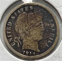 1914-D Barber Dime