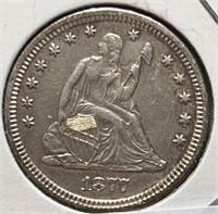 1877-S Seated Liberty Quarters