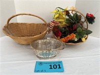 baskets, artificial flower
