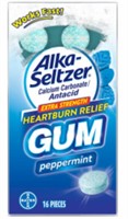 3X Alka-Seltzer Peppermint Relief Gum