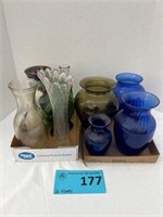 Asst. glass vases