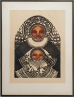 Meg Dawson "Girl and Doll" Lithograph