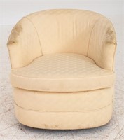 Milo Baughman Style Swivel Chair