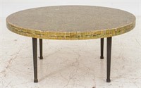 Mid-Century Glass Mosaic Low Coffee Table