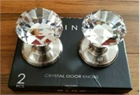 Bino 2pcs Crystal Door Knobs Functional