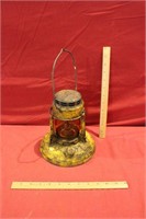 Antique Original Dietz Traffic Lantern Amber Glass