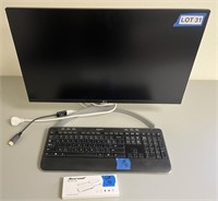 27" LG Computer Monitor w/ Logitech Keyboard & Mor