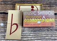 1945 music symbol flashcards w Box