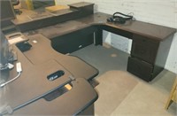 U-Shaped Desk w/ Hutch, Stand-up Comp Stand & more