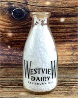 Vintage One Quart Westview Dairy Milk Jar