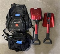 Avalanche Shovels, Inspection Bag & Backpack