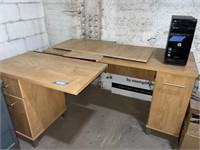 L-Shaped Desk & HP Pavilion Computer Drive